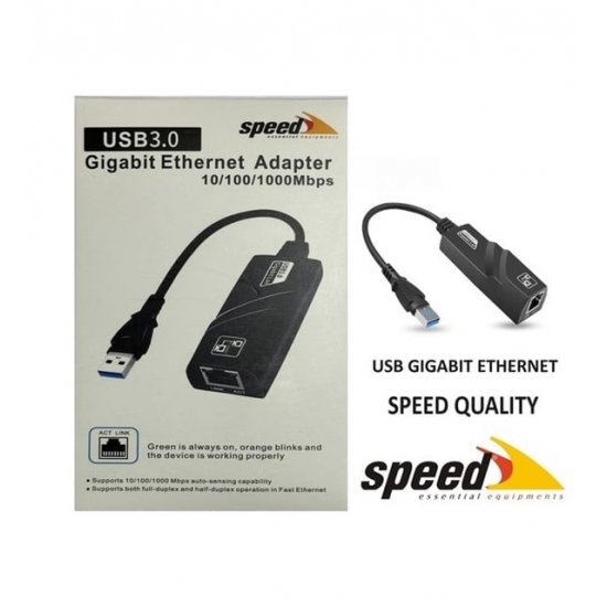 Speed SP-UE050 USB 3.0 to RJ45 10/100/1000 Mbps Gigabit Ethernet Çevirici Speed SP-UE050 USB 3.0 to RJ45 10/100/1000 Mbps Gigabit Ethernet Çevirici