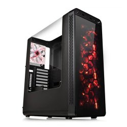 THERMALTAKE VIEW 27 CA-3G7-60M1WE-00 600W 80+ Mid Tower Gaming Kasa 4X120MM Siyah Panoramik Pencereli