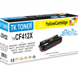 TK TONER TK CF412X SARI (410X)-YÜKSEK KAPASİTE TONER 5K