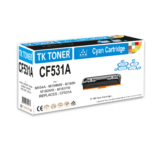 TK TONER TK CF531A MAVİ 205A TONER 0,9K TK TONER TK CF531A MAVİ 205A TONER 0,9K