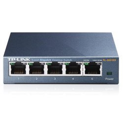 TP-LINK 5 Port TL-SG105 10/100/1000 Gigabit Switch (Siyah Çelik Kasalı)