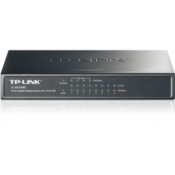 TP-LINK 8 Port TL-SG1008P 10/100/1000 4x POE PoE Switch (Siyah Çelik Kasalı)