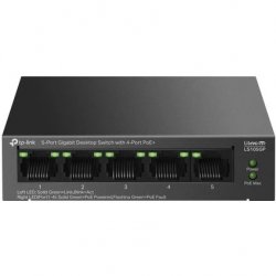 TP-LINK LiteWave 4 Port LS105GP 10/100/1000 Gigabit PoE Switch (65W) Metal Kasa
