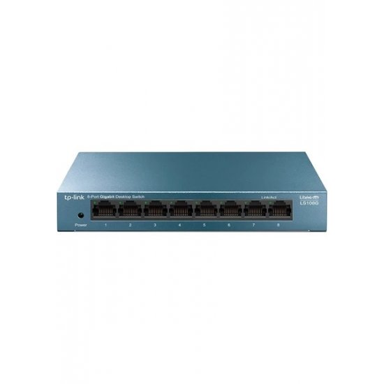 TP-LINK LiteWave 8 Port LS108GP 10/100/1000 Gigabit PoE Switch (62W) Metal Kasa