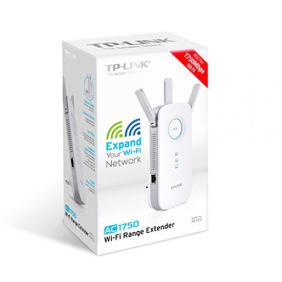 TP-LINK RE450 1 Port Gigabit 300Mbps Menzil Genişletici Elektrik Prizin den