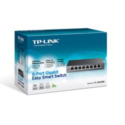 TP-LINK TL-SG108E 8 Port 10/100/1000 Gigabit Easy Smart Switch (Siyah Çelik Kasalı)