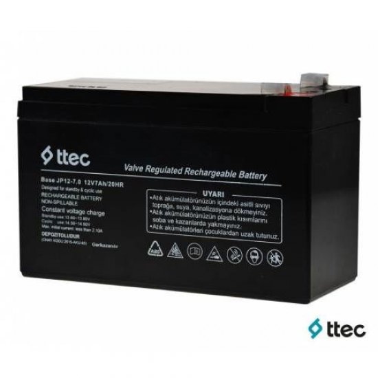 Ttec Base 12V 7 Ah Kuru Tip Bakımsız Akü