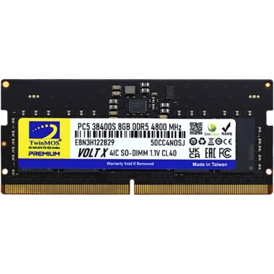 TWINMOS 8GB DDR5 4800Mhz CL40 Notebook Ram TMD58GB4800S40