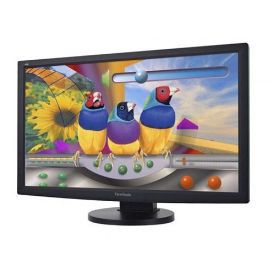 VIEWSONIC 21.5 VG2233-LED 5Ms D-Sub15+DVI ERGONOMIK KURUMSAL MONITOR Parlak Siyah