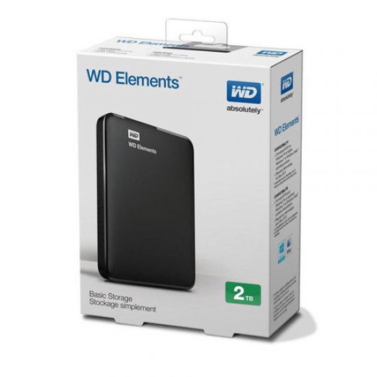 WD 2.5 ELEMENTS 2TB USB 3.0 EXTERNAL HDD SİYAH WDBU6Y0020BBK-WESN